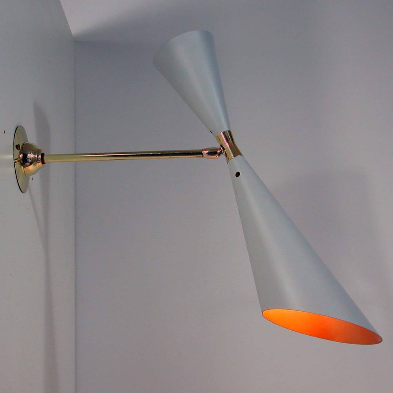 Mid-Century French 1950s Diabolo Wall Light Sconce from the Guariche Lunel Era 1