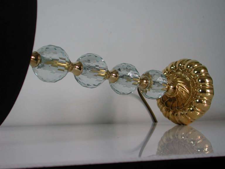 Mid-20th Century 1950s Large Bakalowits Attributed Crystal Diamond and Bronze Table Lamp For Sale