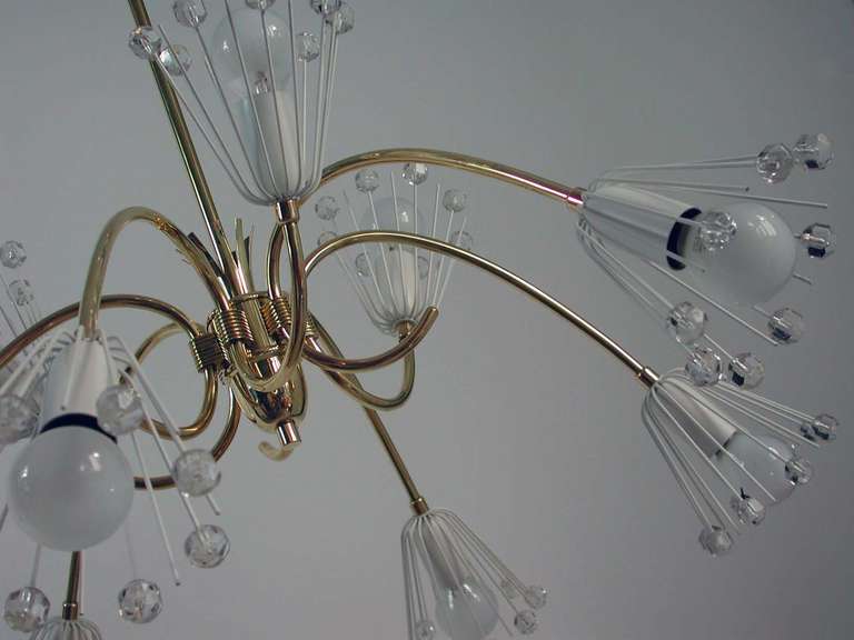 1950s Emil Stejnar Nine-Arm Chandelier Ceiling Lamp for Nikoll Vienna 3