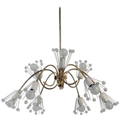 1950s Emil Stejnar Nine-Arm Chandelier Ceiling Lamp for Nikoll Vienna