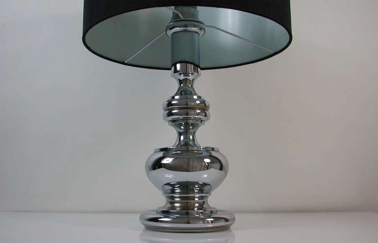 Late 20th Century Mid-Century 1960-1970s Chrome Bubble Table Lamp