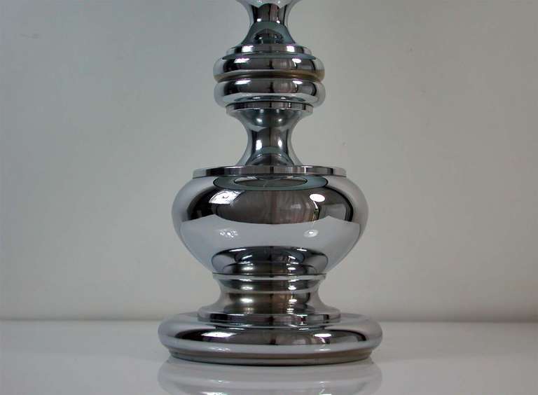 Mid-Century 1960-1970s Chrome Bubble Table Lamp 1