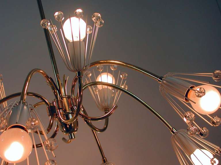 1950s Emil Stejnar Nine-Arm Chandelier Ceiling Lamp for Nikoll Vienna 2