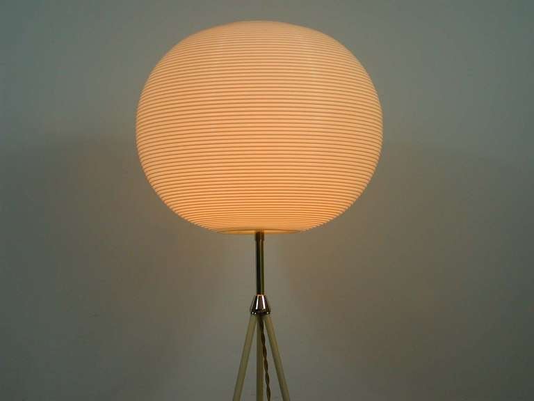 American Mid-Century 1950s Rotaflex Heifetz Tripod Moon Floor Lamp