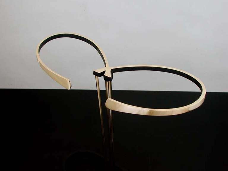 1950s Brass and Cast Iron Umbrella Stand in the Manner of Walter Bosse 3