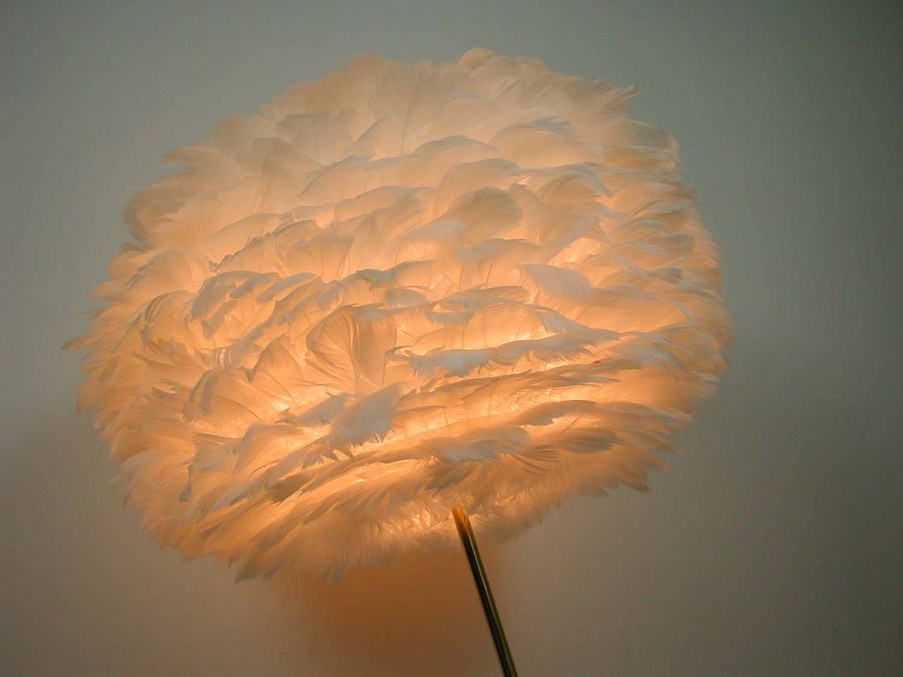 Mid-20th Century Danish Tripod Teak Floor Lamp with Vita EOS Goose Feathers Shade, 1960s