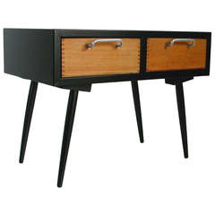 Unique 1950s Industrial Style Custom Made Side Table Occasional Table