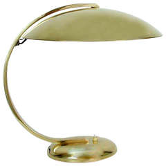 1930s Art Deco Bauhaus Hillebrand Desk or Table Lamp in Brass