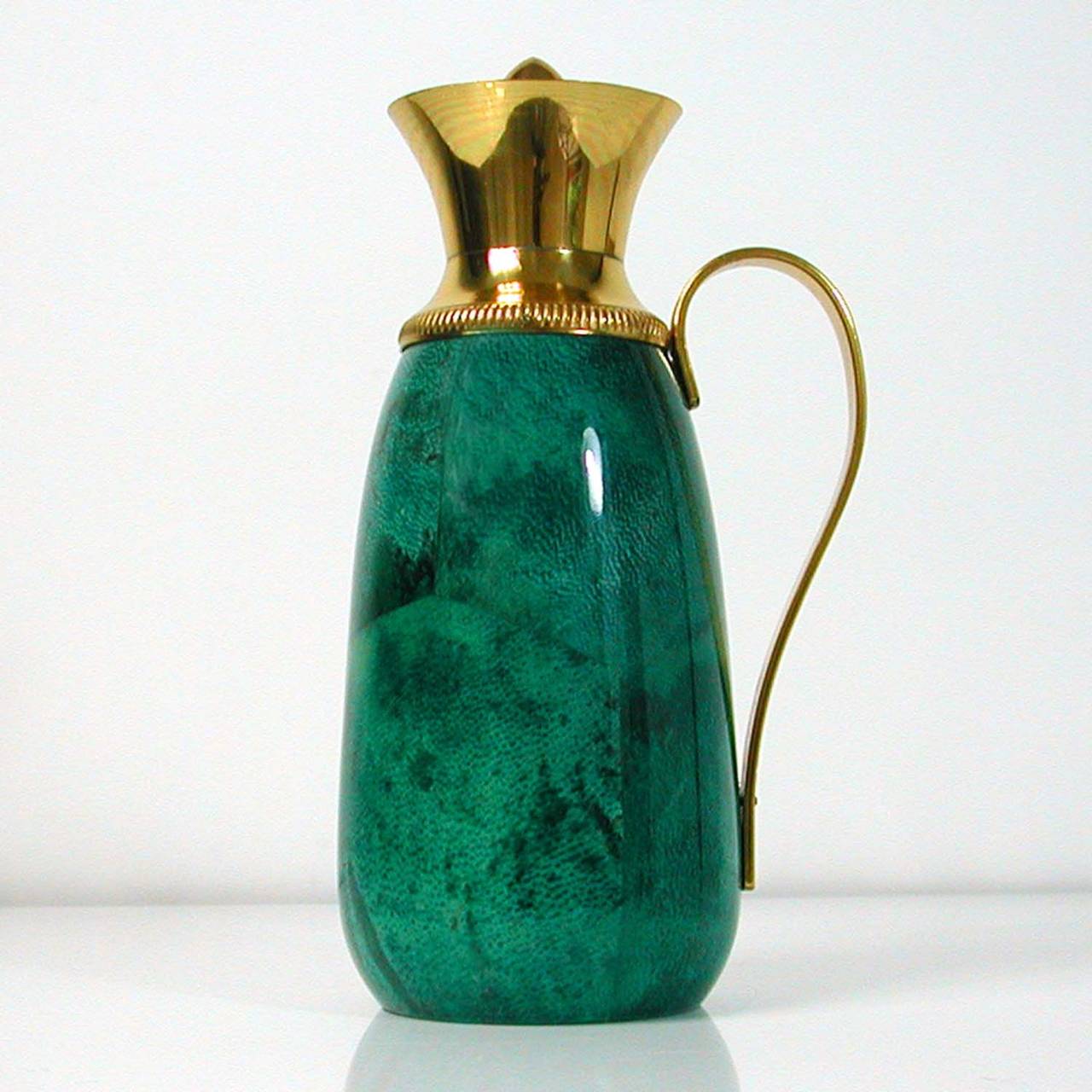 Midcentury Italian Aldo Tury Goatskin Pitcher 1950s or 1960s