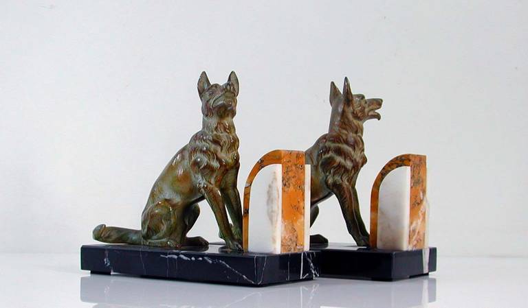 german shepherd bookends