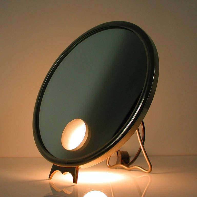 Mid-20th Century French Art Deco Illuminated Vanity Mirror Le Mirophar by Brot