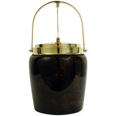 1960s Italian Aldo Tura Goatskin Parchment Ice Bucket