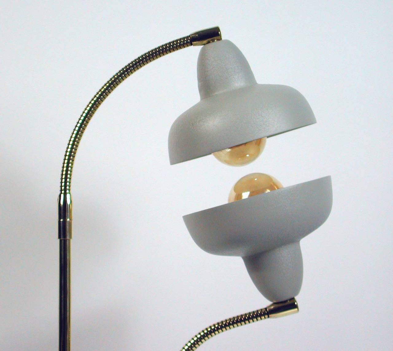Italian 1950s Double Gooseneck Table Lamp 5