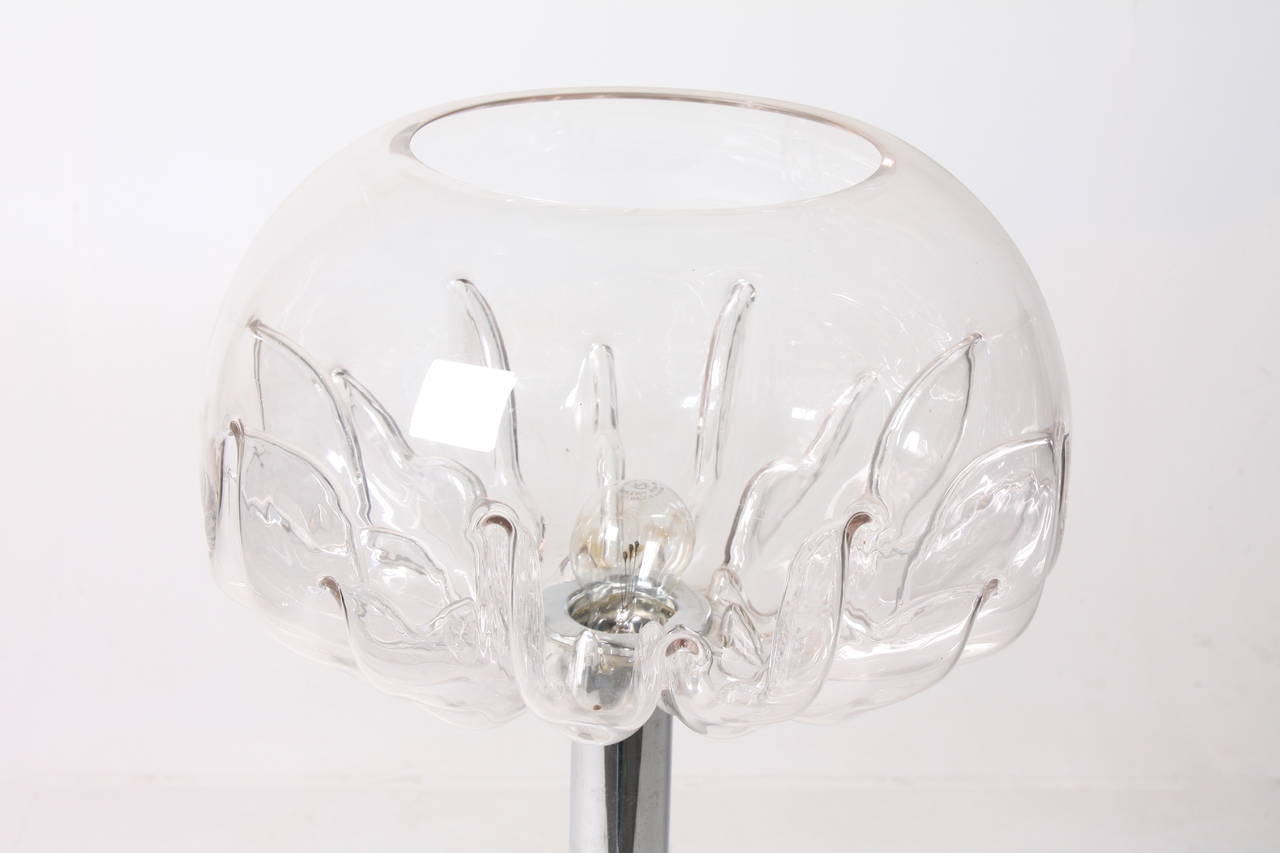 Scandinavian Modern Art Glass Floor Lamp