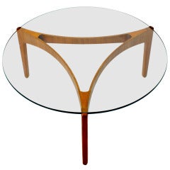 Low Table in Teak with Glass Top