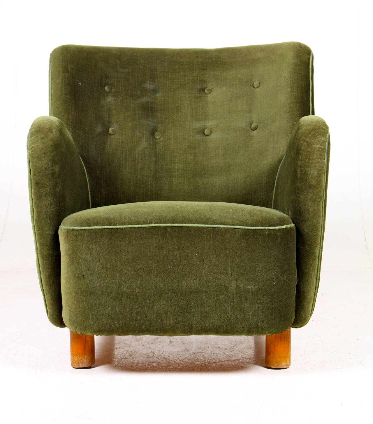 Scandinavian Modern Pair of 1940s Easy Chairs