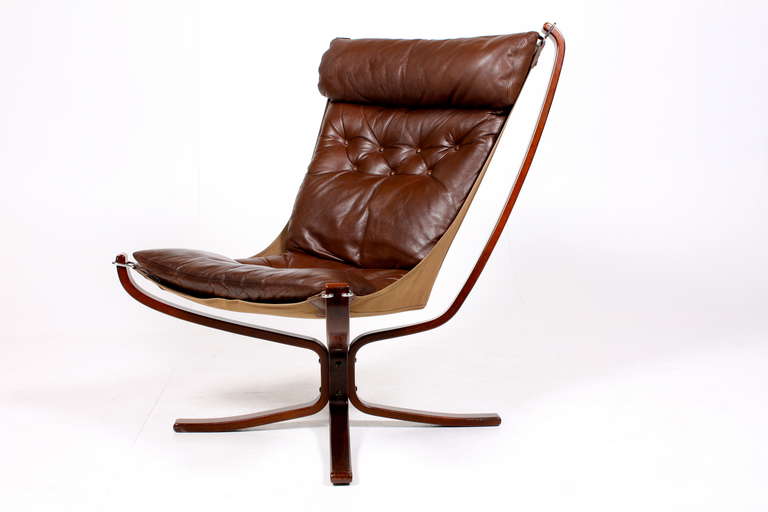 Scandinavian Modern Falcon Chair and Ottoman