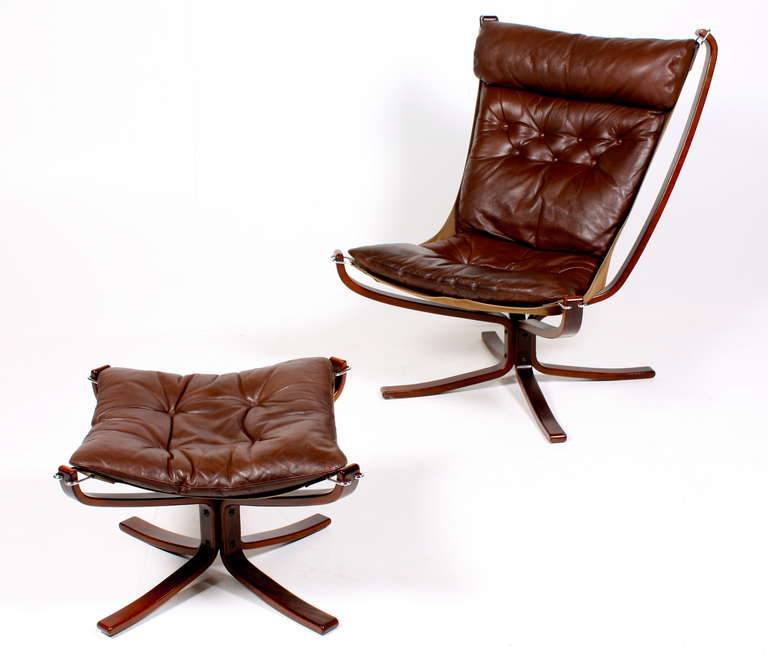 Falcon Chair and Ottoman at 1stdibs