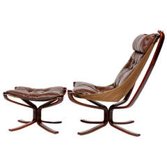 Falcon Chair and Ottoman