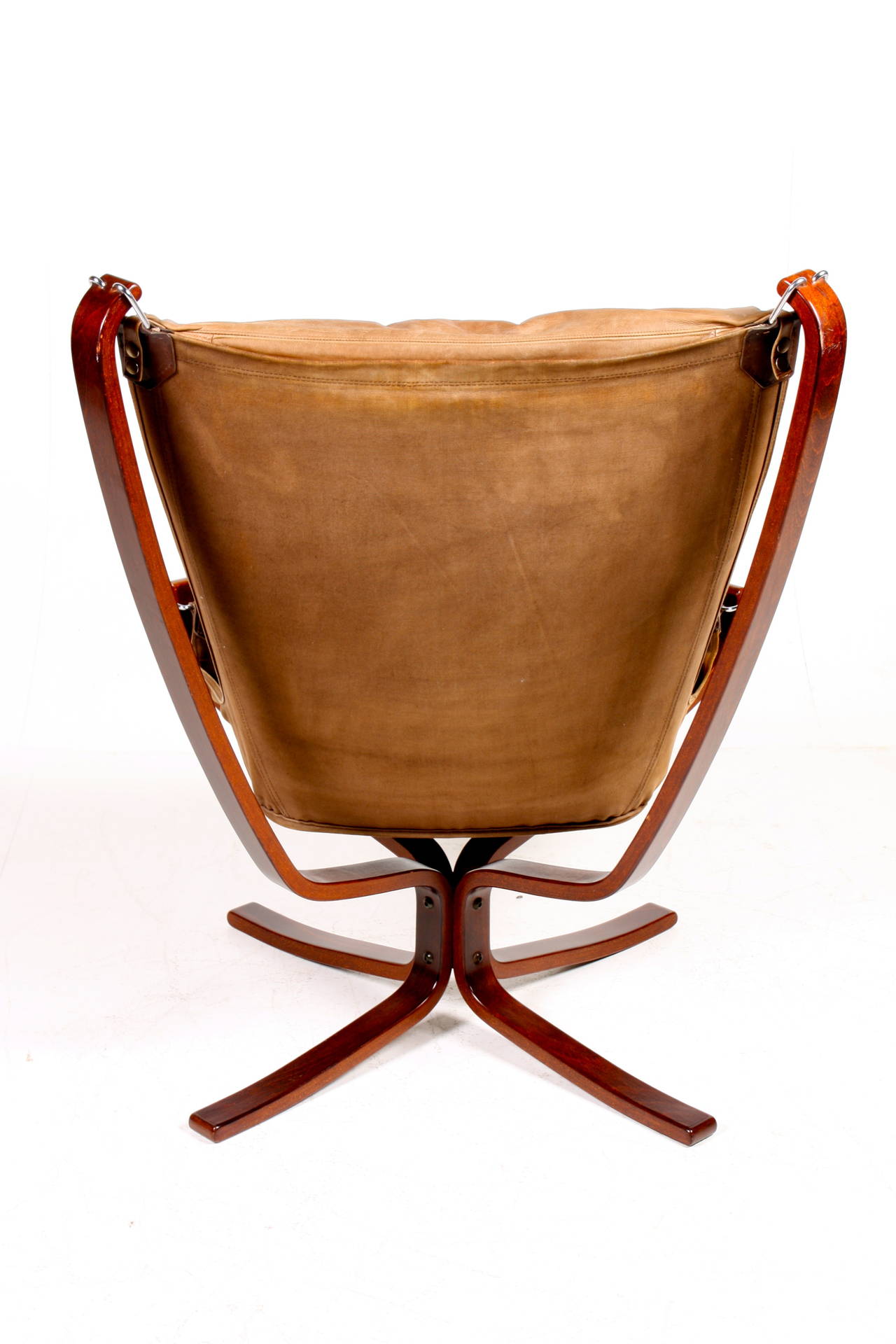 Scandinavian Modern Original Highback Falcon Chair and Ottoman