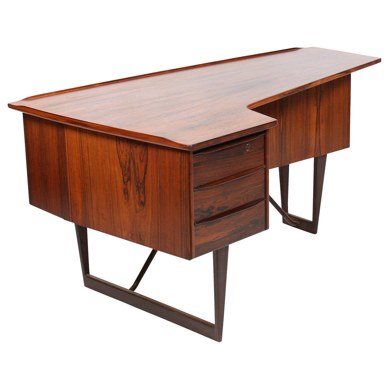Desk in Rosewood by SA Madsen For Sale at 1stdibs