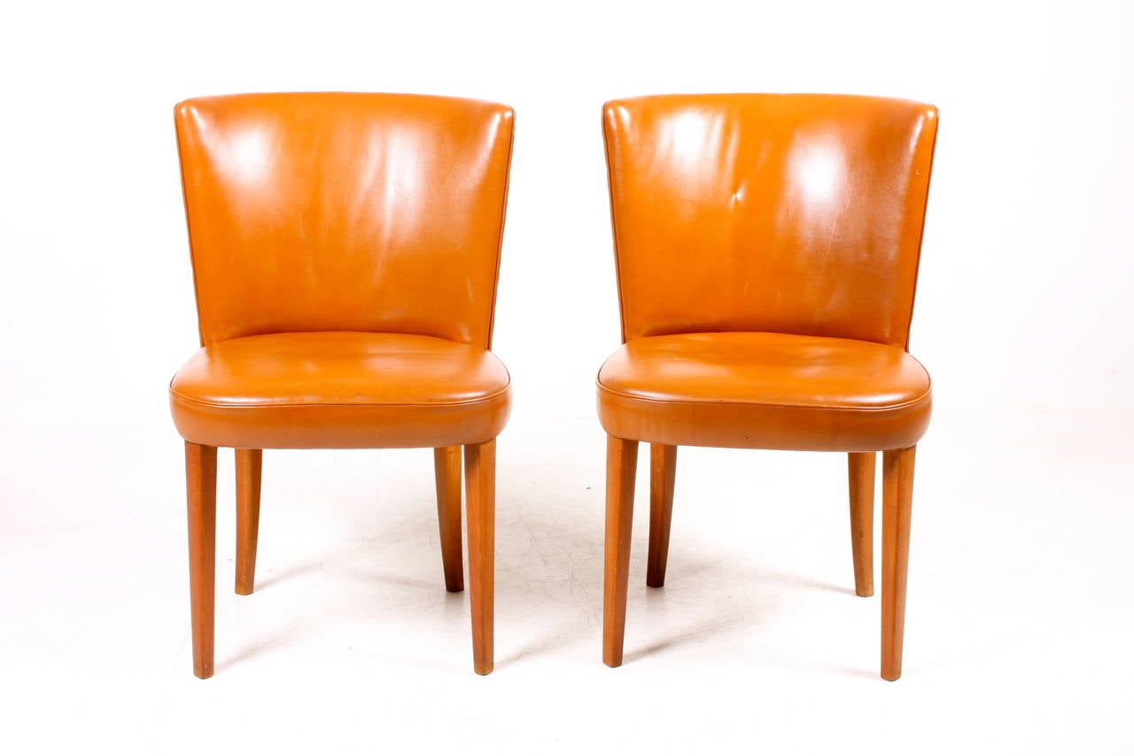 Danish Pair of Side Chairs by Frode Holm