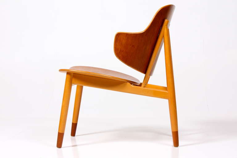 Scandinavian Modern Sculptural Plywood Chair