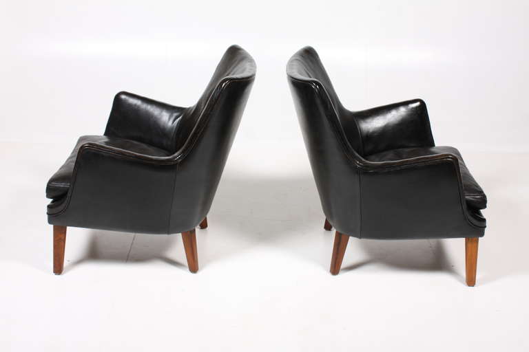 Pair of Easy Chairs by Arne Vodder In Excellent Condition In Lejre, DK