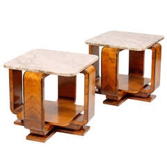 Pair of Art Deco End Tables