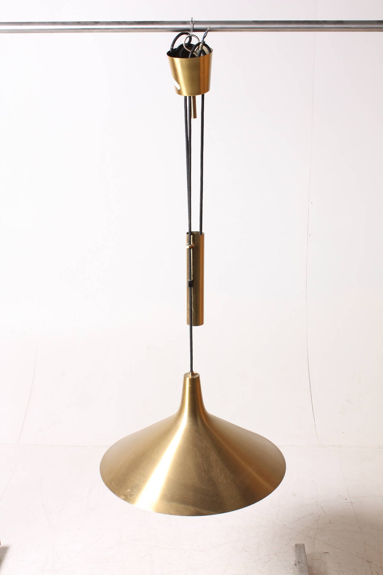 Danish Ceiling Lamp in Brass  For Sale 1