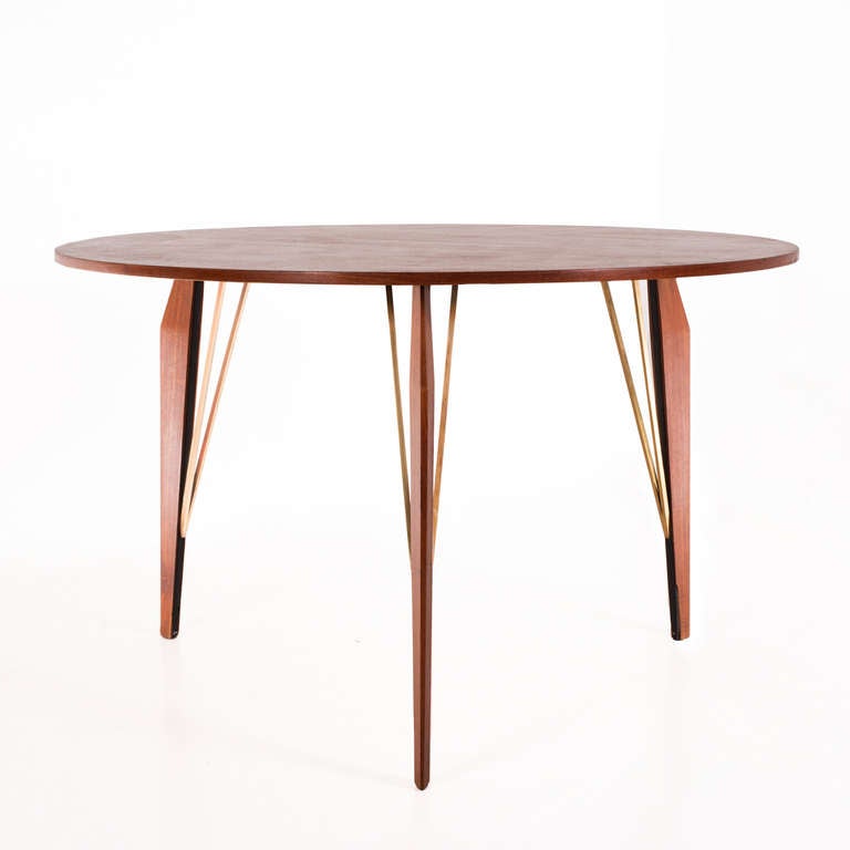 1950's Italian Tripod Round Table