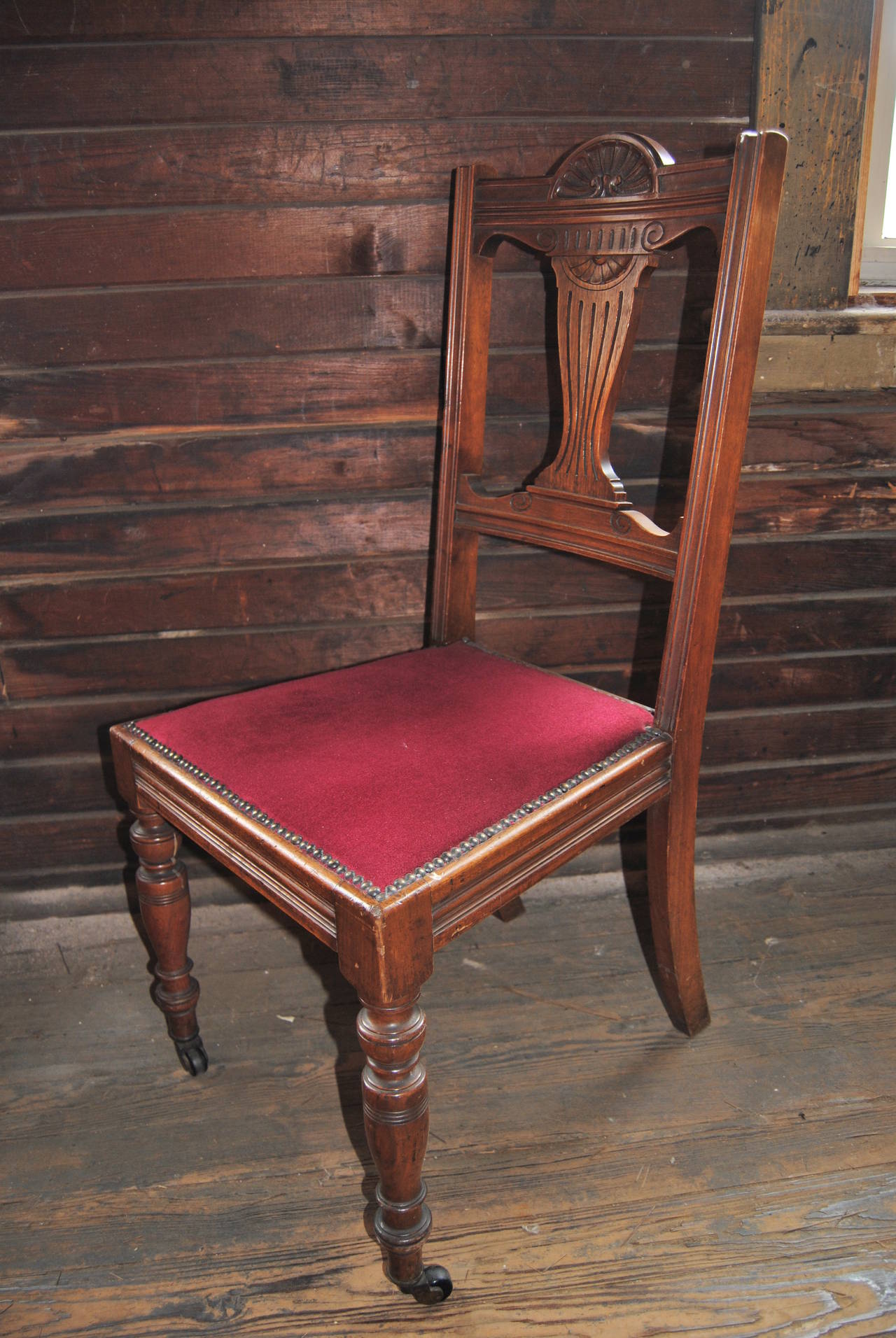 Victorian Set of 18 19th Century English Walnut Chairs