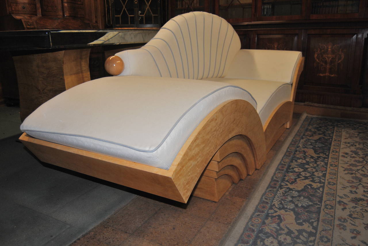 Poltronova Designed Bird'sEye Maple Sofa For Sale at 1stdibs