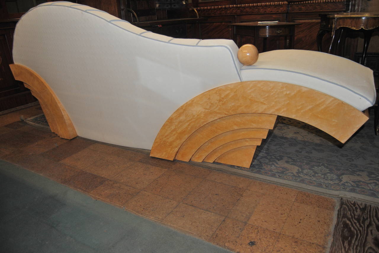 Poltronova Designed Bird'sEye Maple Sofa For Sale at 1stdibs