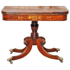 Early 19th Century, English Rosewood and Mahogany Tea Table