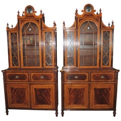 Matched Pair of English Regency Style Bookcases