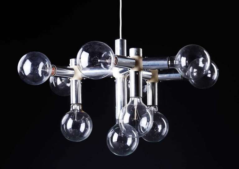 Robert & Trix Haussmann Space age chandelier, Switzerland 1950's