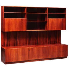 IB Kofod Larsen rosewood Sideboard and wall system Unit
