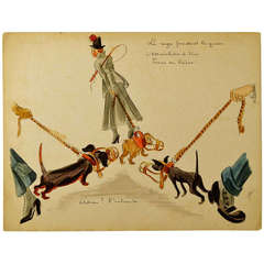 World War I Satiric and Humorous Illustrations, signed René 1918