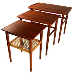 Scandinavian Modern Teak Nesting Tables