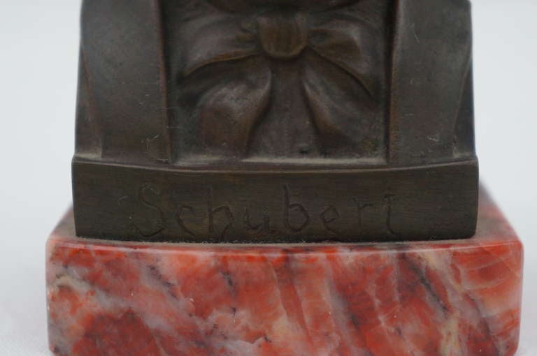 Bronze Bust of Schubert 1939 In Good Condition For Sale In Niederrussback, AT