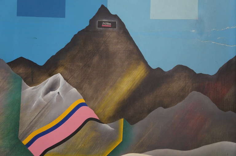 Modern D. Wenk, Mountains and Arrows, 1971 For Sale