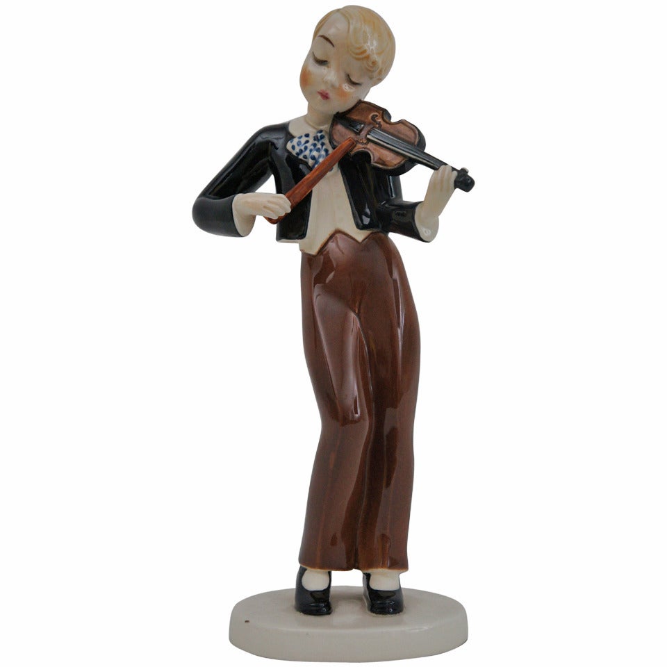 Rosenthal Violine Figurine by Claire Weiss For Sale