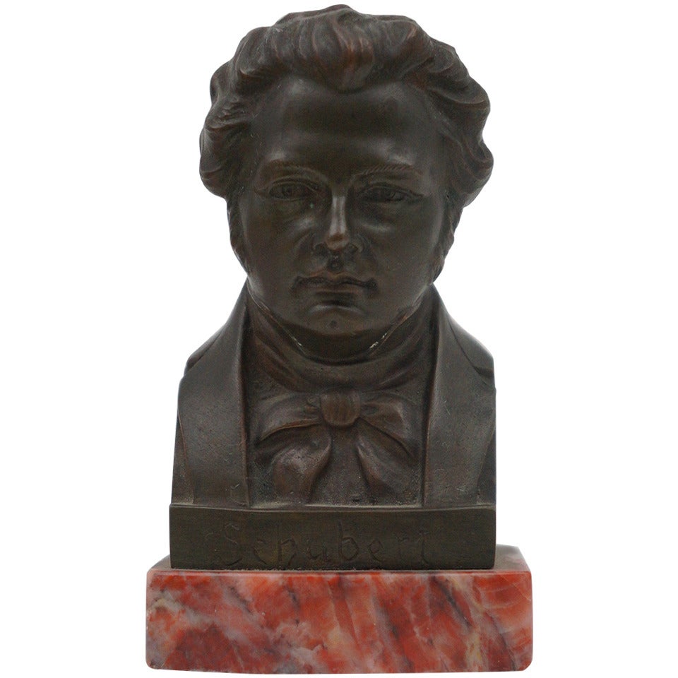 Bronze Bust of Schubert 1939 For Sale