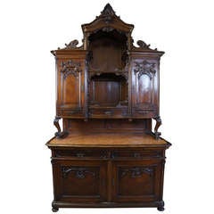 19th c. Austrian, Walnut Sideboard