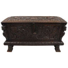 Antique 17th c. Oak Coffer/Chest from Italy