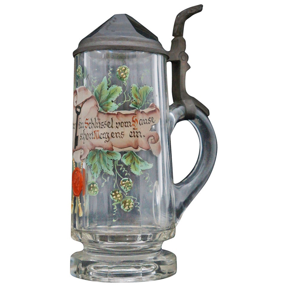 20th Century Lead Crystal Pitcher For Sale