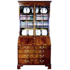 Antique George III Period Bureau Bookcase