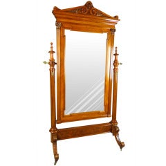 Exceptional 19th Century Neoclassical Cheval Mirror 3