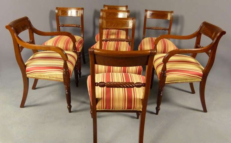 Regency Set Of 8 Dining Chairs In Excellent Condition In Santander, ES